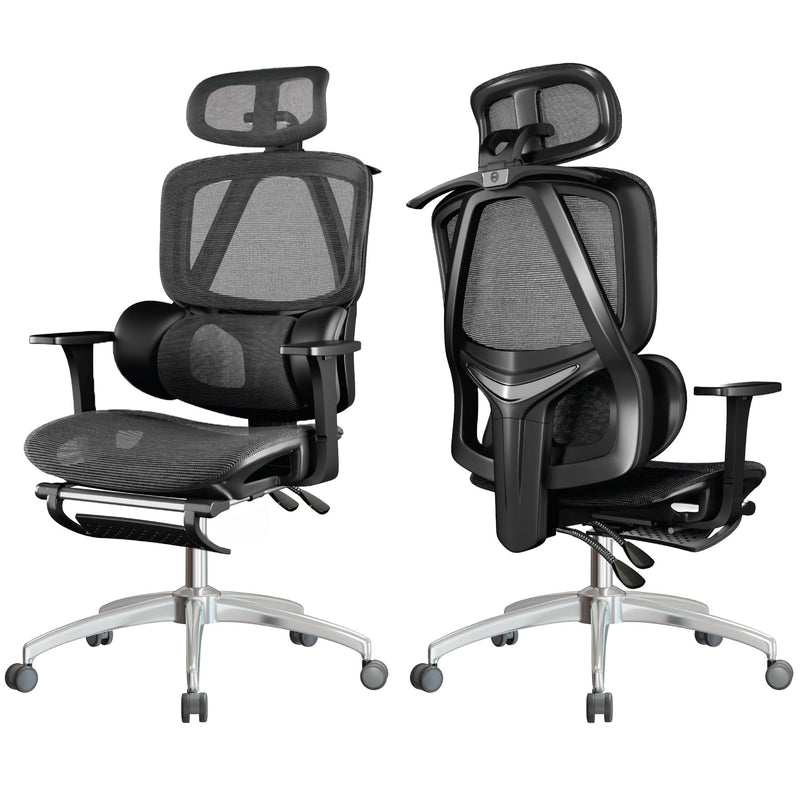 Silla Ergonómica de Oficina de Malla Luva Liva T70 Lite Inclinable 135° ,Silla de Oficina con Soporte Lumbar de 3 zonas Reposacabezas Ajustable Giratoria para computadora Peso Máximo Soportado 150 kg